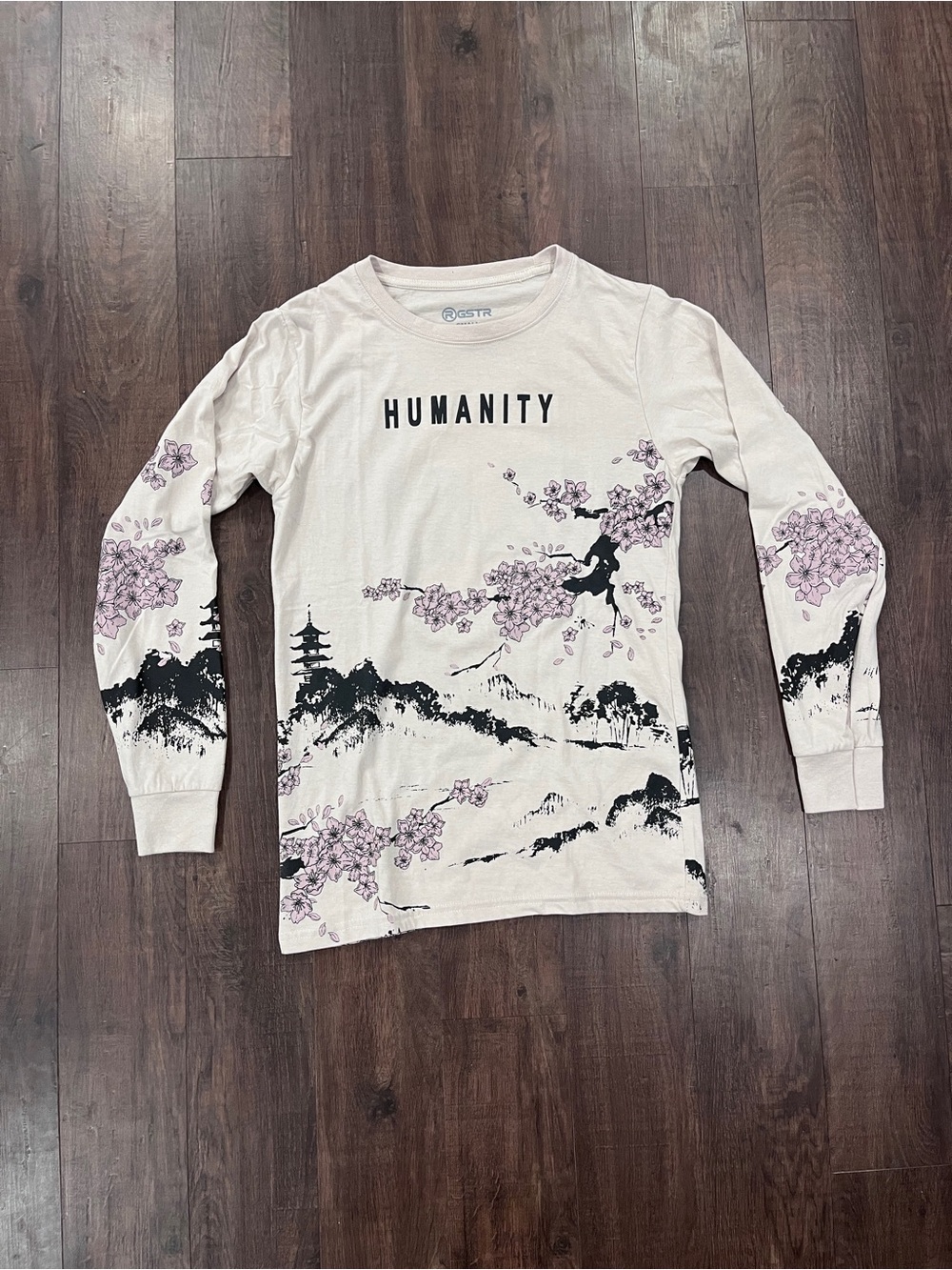 RGSTR Japan Osaka Tokyo Kyoto Humanity T-Shirt Women Small Cherry Blossom Tree